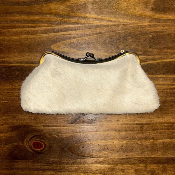 Patricia Nash white and metallic cowhide clutch - Picture 4 of 8